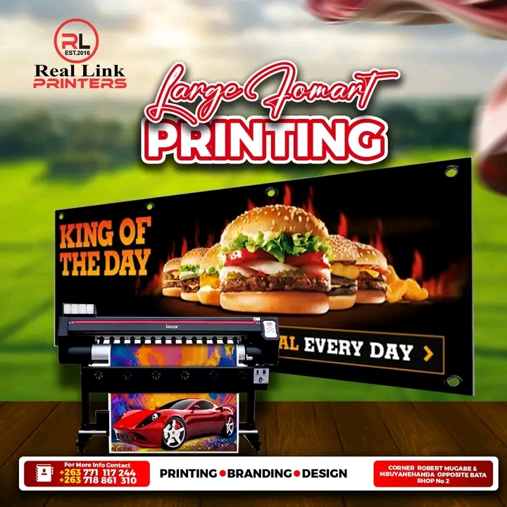 Large format printed banner